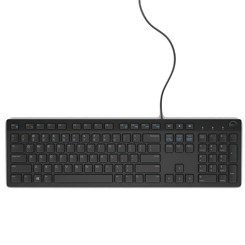 Клавіатура Dell Multimedia Keyboard-KB216 Ukrainian (QWERTY) - Black (580-AHHE)